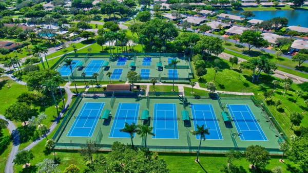 an aerial view of a houses