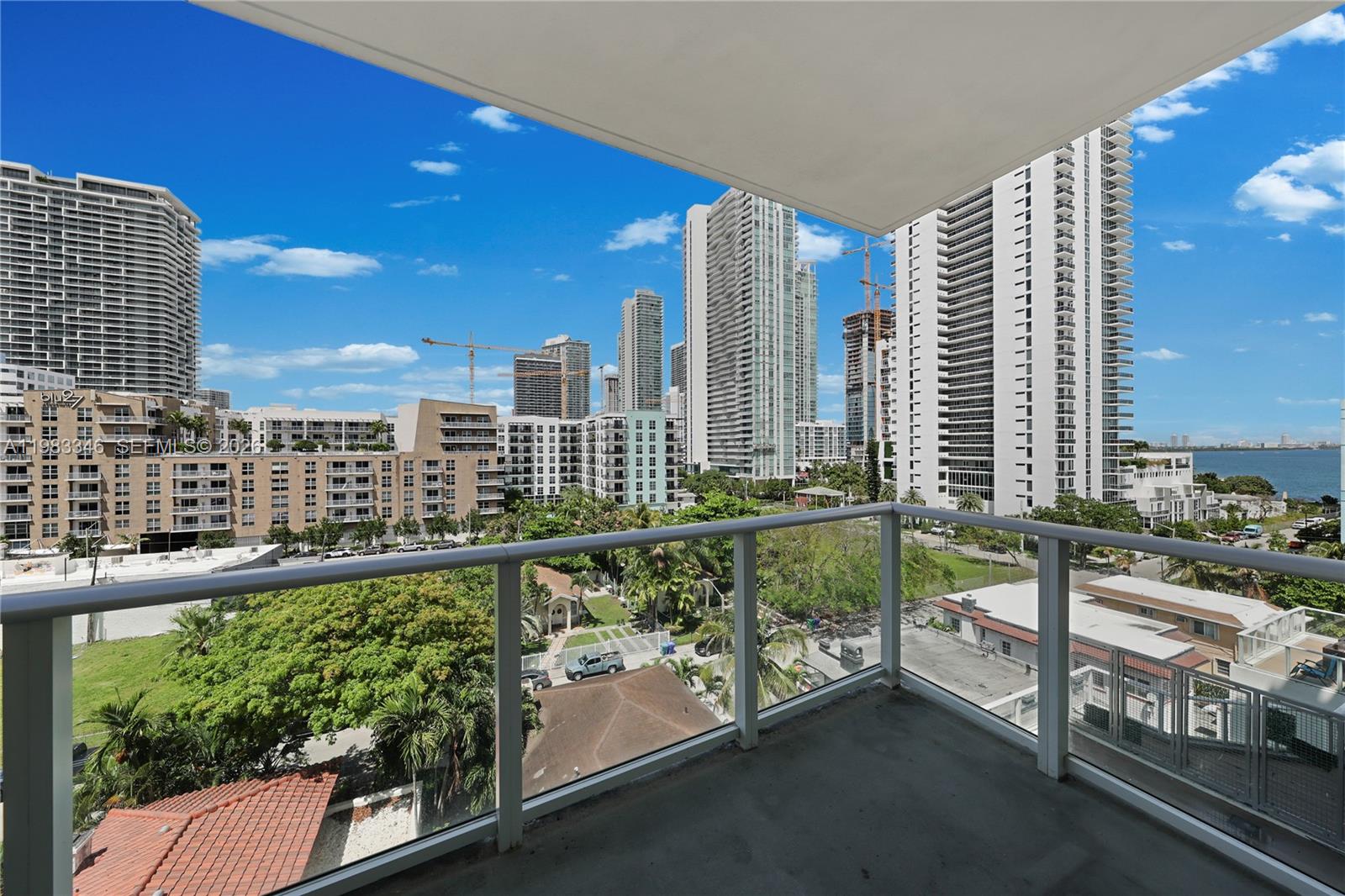 a view of balcony with city view