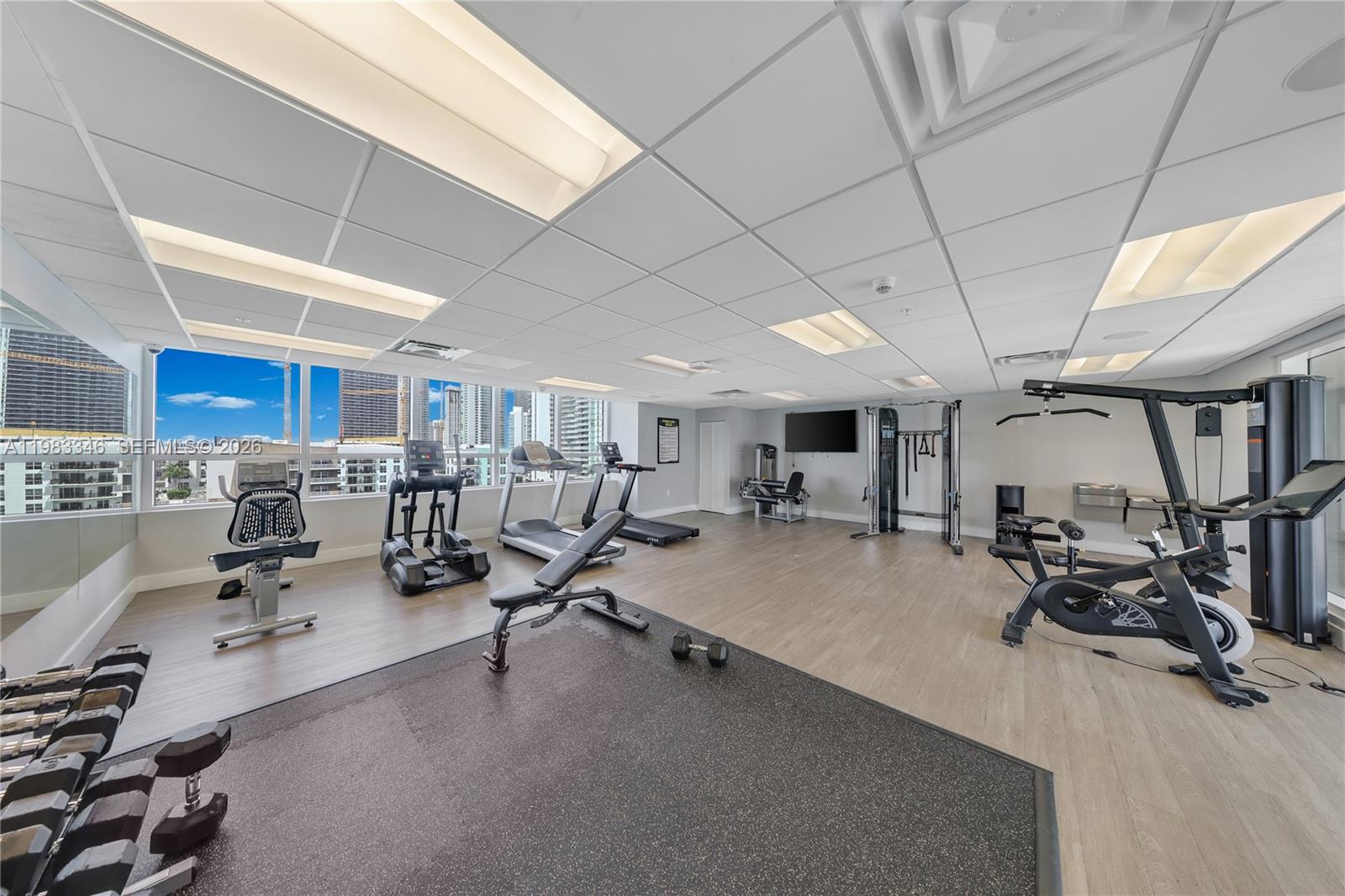 321 Northeast 26th Street, Unit 701 Miami, FL 33137 - Photo 19 of 24 a view of a room with gym equipment