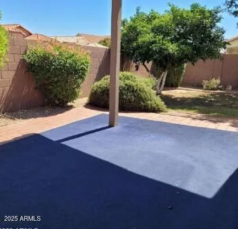 a backyard of a house