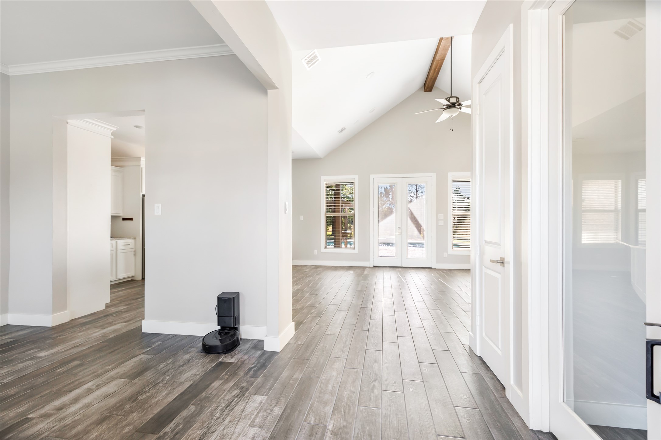 9006 Water Buck Lane Conroe, TX 77303 - Photo 22 of 48 a view of empty room with wooden floor