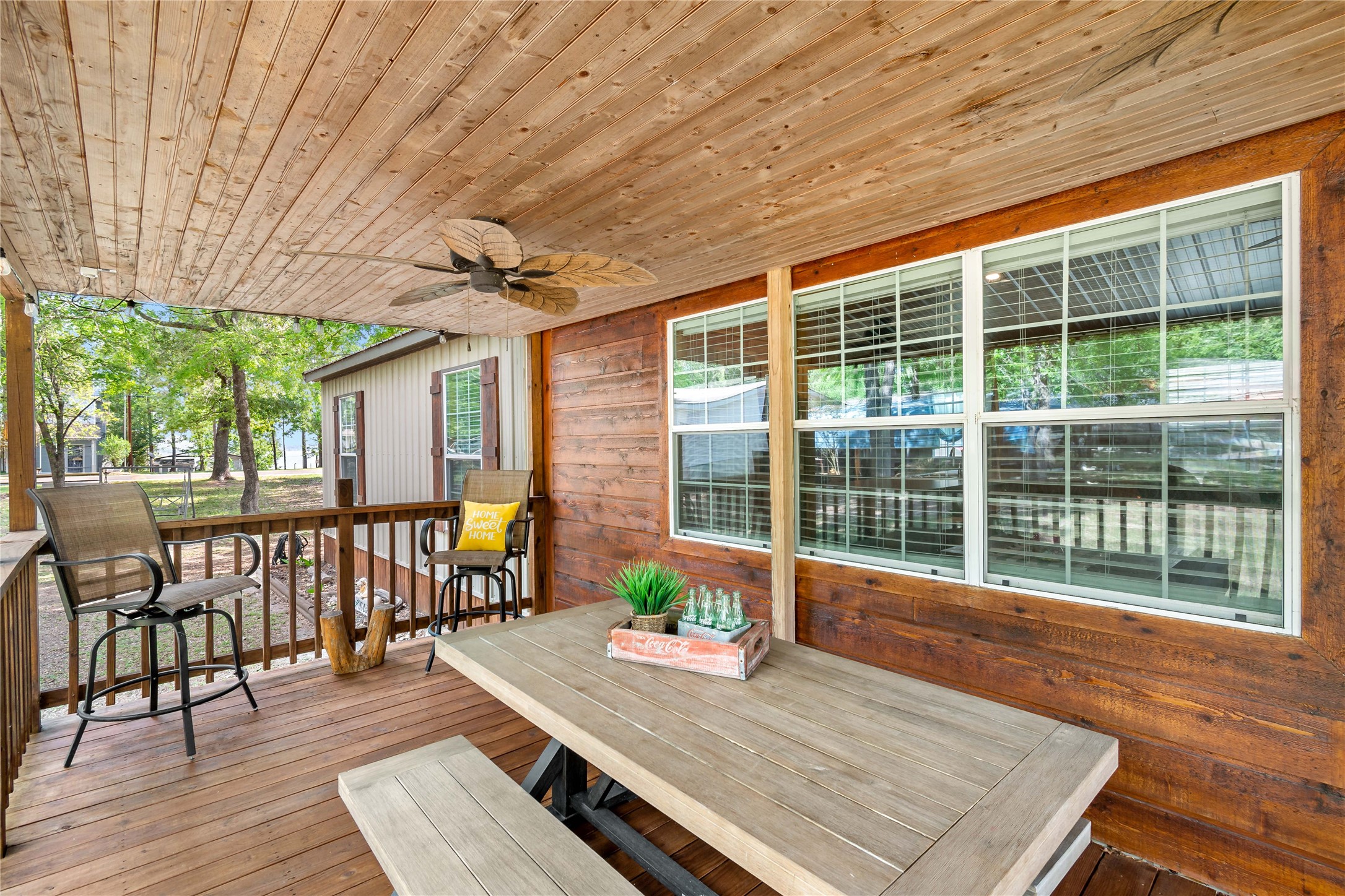 720 Cooke-Jones Road Point Blank, TX 77364 - Photo 2 of 30 Partial water view from the front porch. Picture doesn't do it justice.