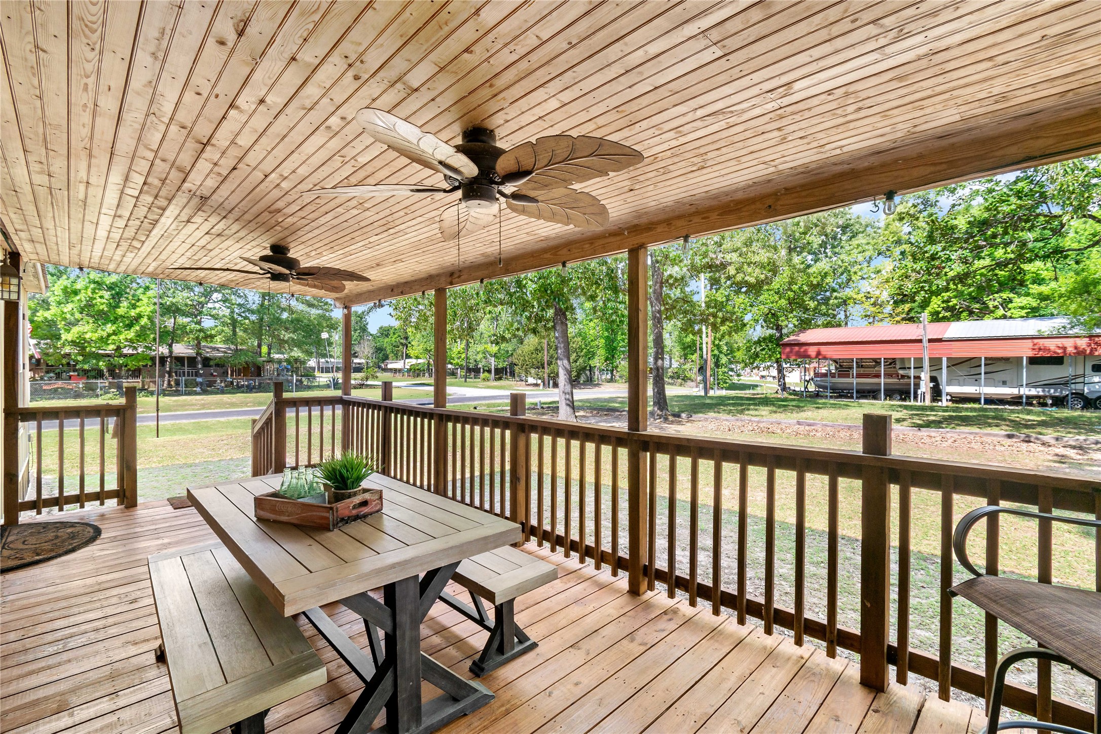 720 Cooke-Jones Road Point Blank, TX 77364 - Photo 3 of 30 Spacious front porch perfect for entertaining.