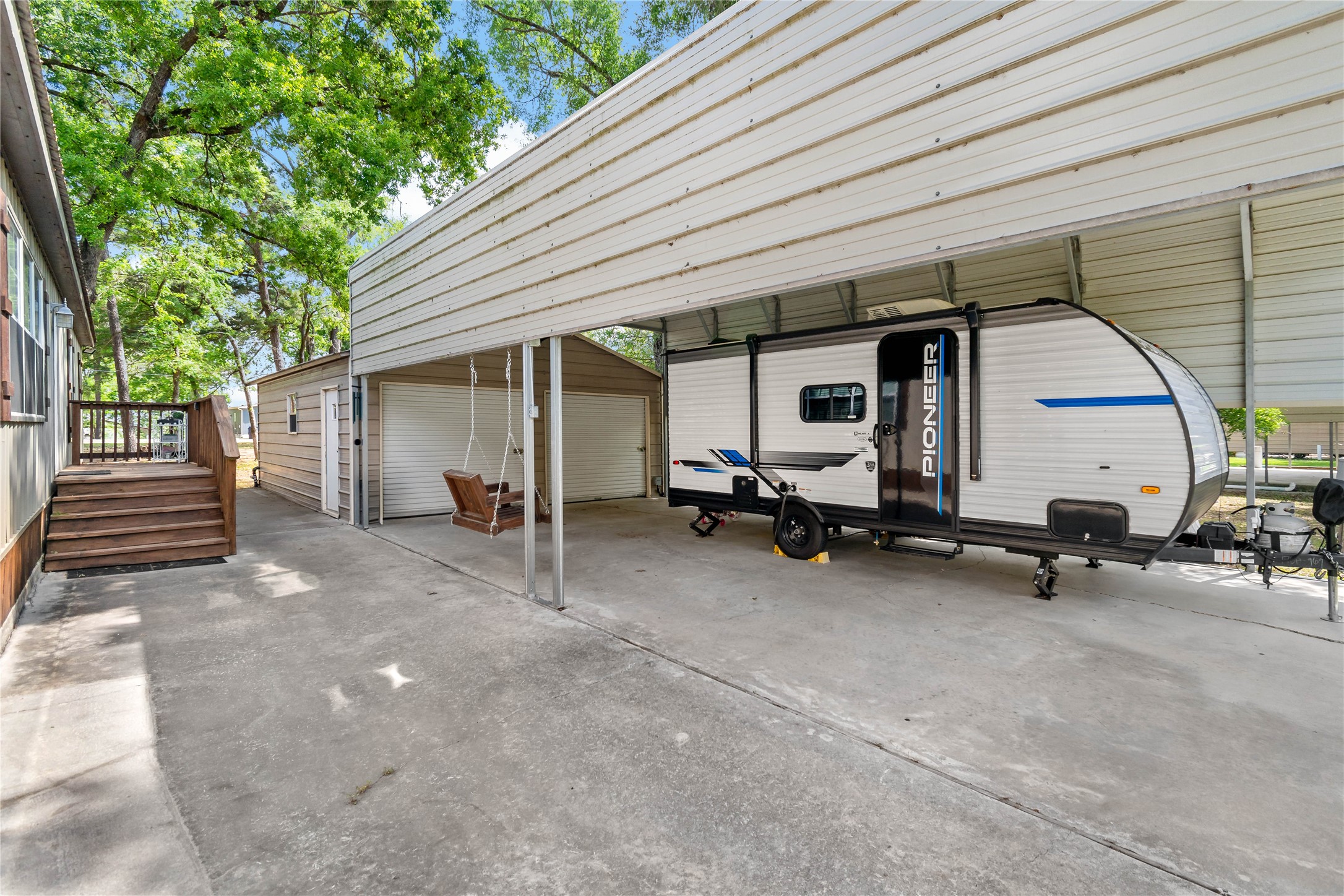 720 Cooke-Jones Road Point Blank, TX 77364 - Photo 4 of 30 Carport and garage!!!