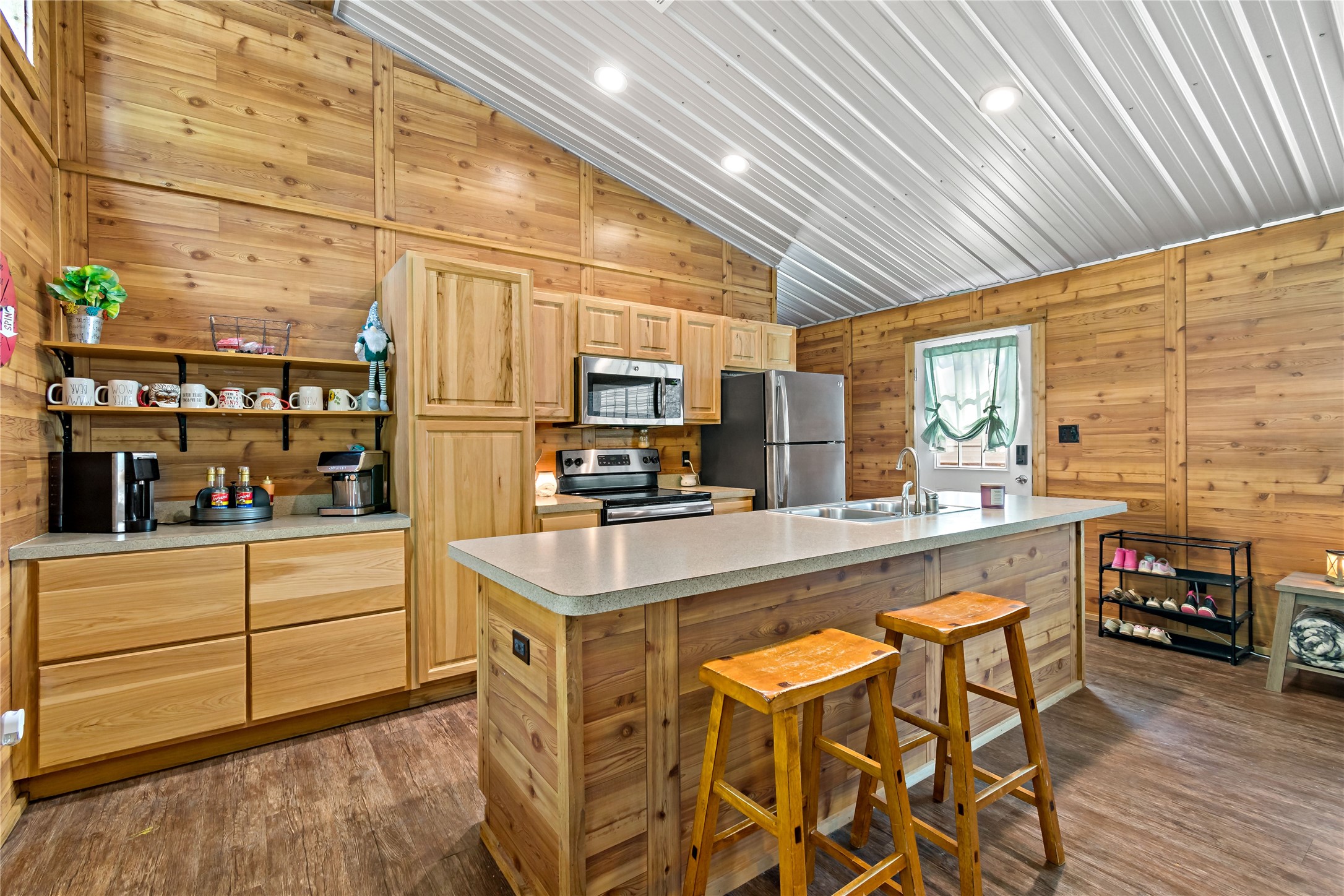 720 Cooke-Jones Road Point Blank, TX 77364 - Photo 7 of 30 Stainless steel appliances, island with sink, dishwasher and outlets.