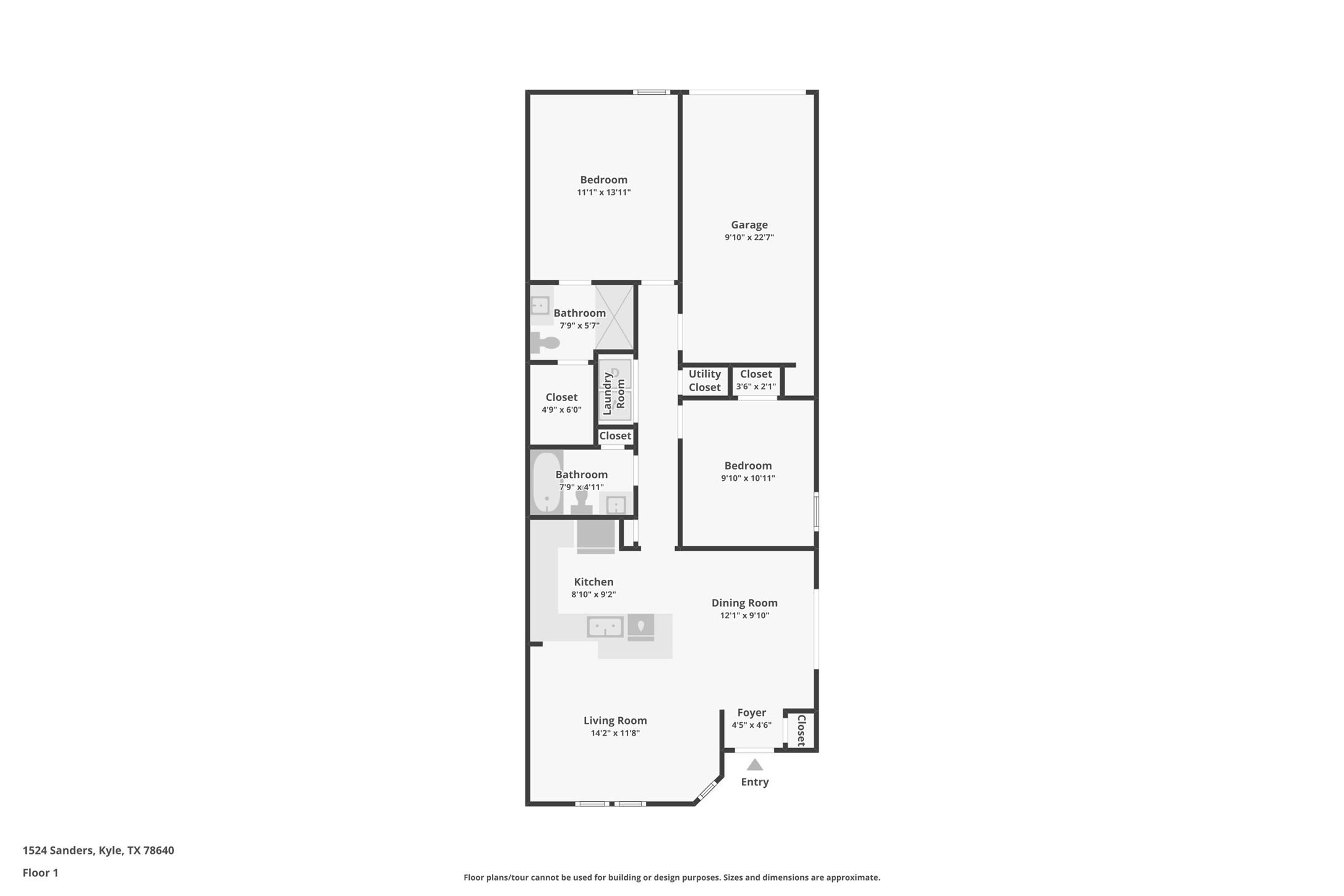 1524 Sanders Kyle, TX 78640 - Photo 37 of 37 a picture of floor plan