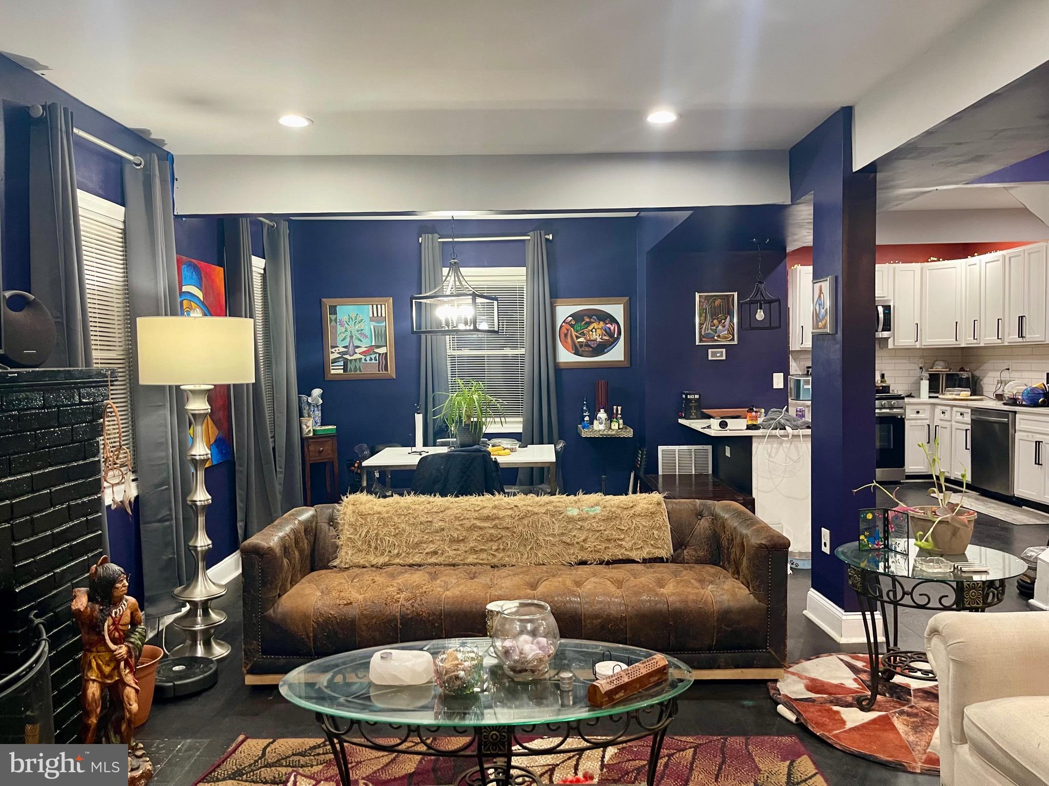 4104 Chatham Road Baltimore, MD 21207 - Photo 5 of 25 Living room, dining room and kitchen