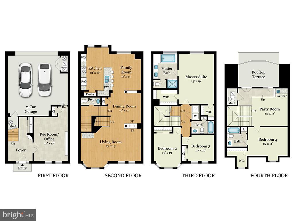 722 Carpenter Road Alexandria, VA 22314 - Photo 28 of 28 Great floor plan - 24' wide townhouse