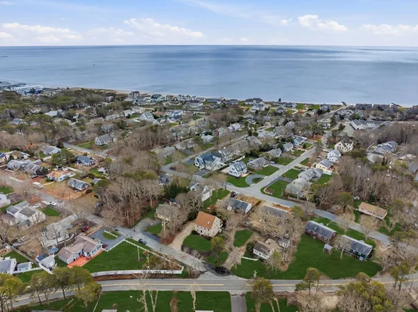 an aerial view of a city