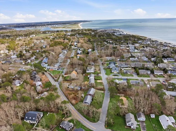 an aerial view of residential building with outdoor space