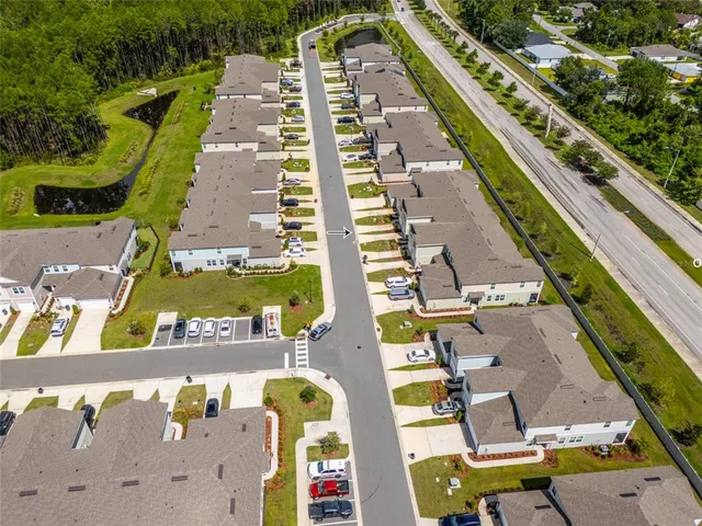 an aerial view of swimming pool
