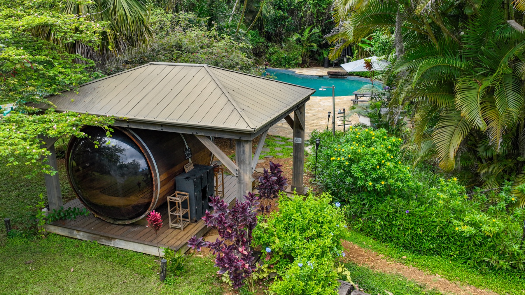 4470 A Wailapa Road Kilauea, HI 96754 - Photo 24 of 30 an outdoor space with furniture and garden
