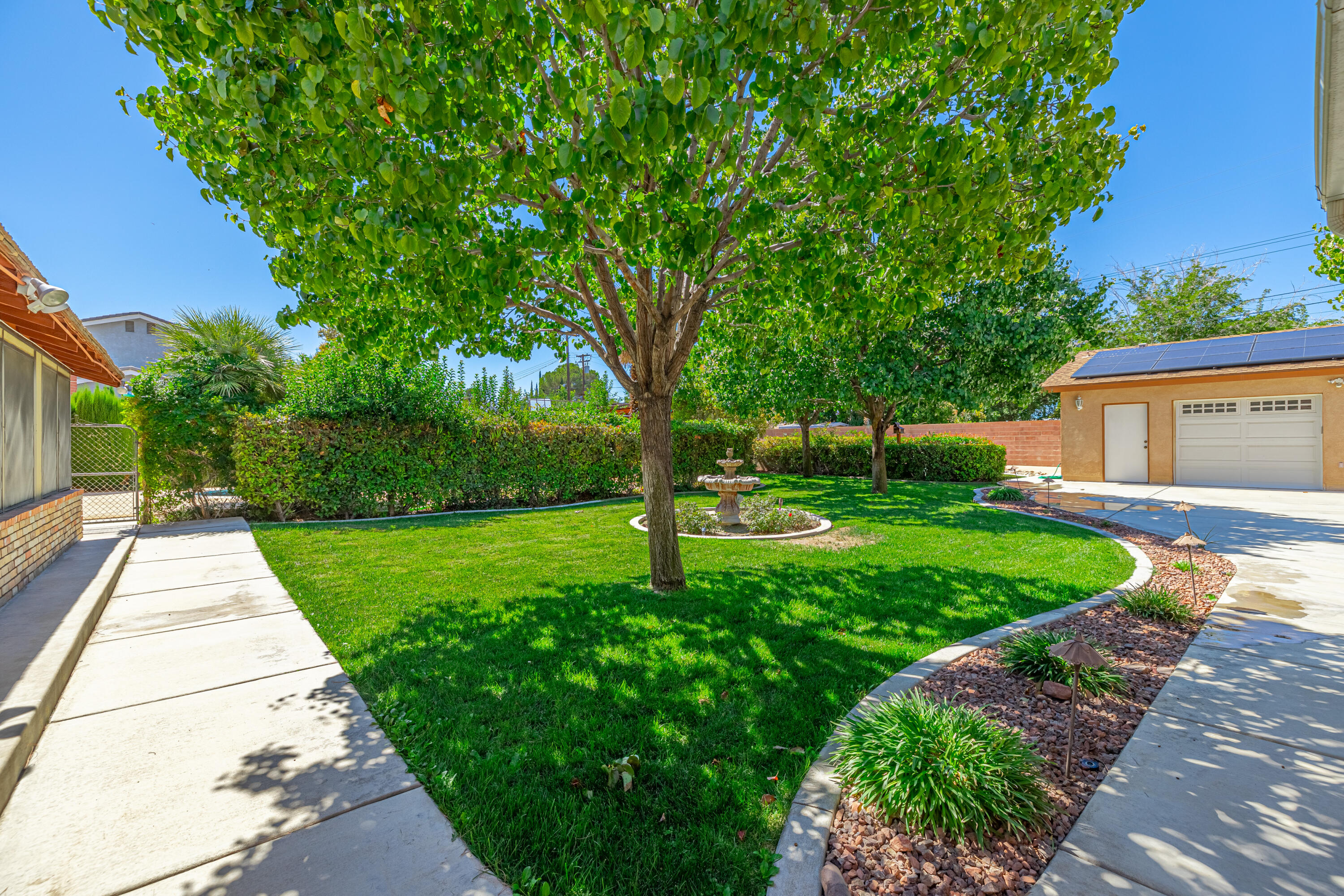 43733 Fenner Avenue Lancaster, CA 93536 - Photo 42 of 48 a view of a backyard with a garden
