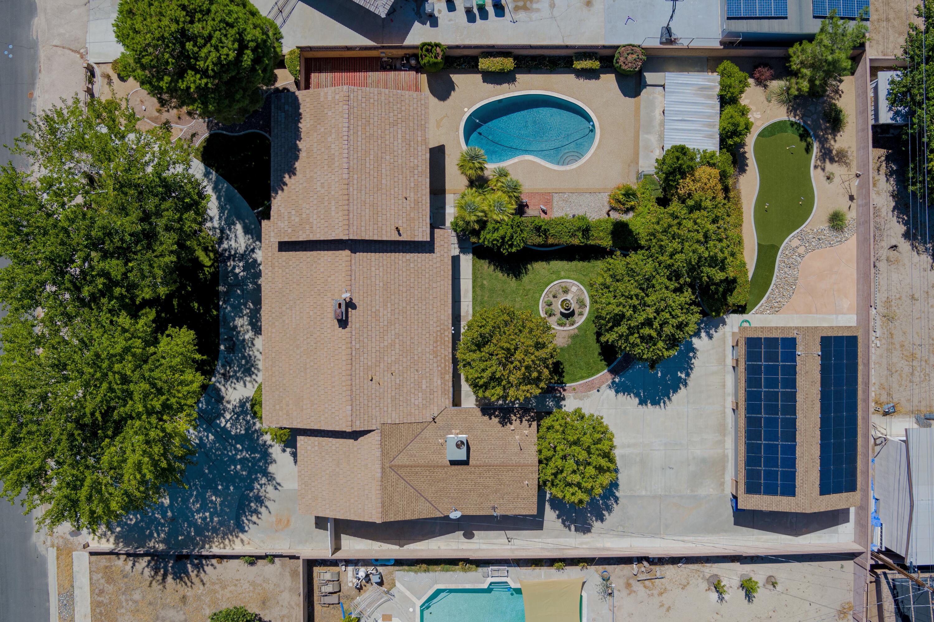 43733 Fenner Avenue Lancaster, CA 93536 - Photo 46 of 48 an aerial view of residential house with outdoor space and swimming pool