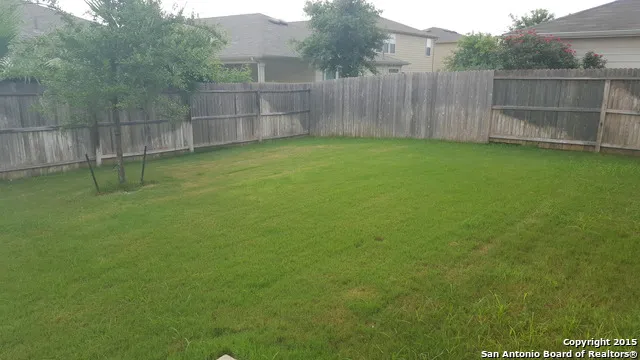 a view of a backyard with a small cabin