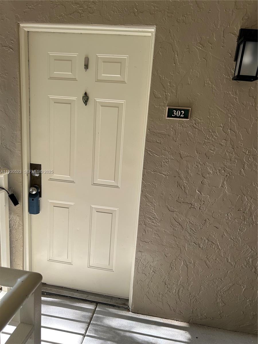 a view of front door