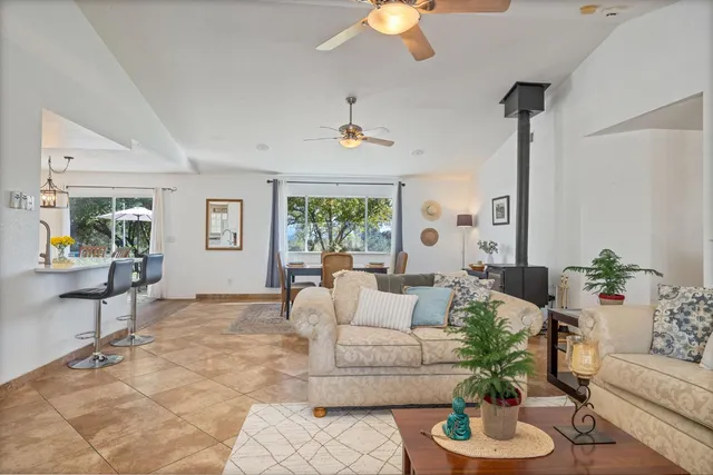 a bedroom with a bed and furniture