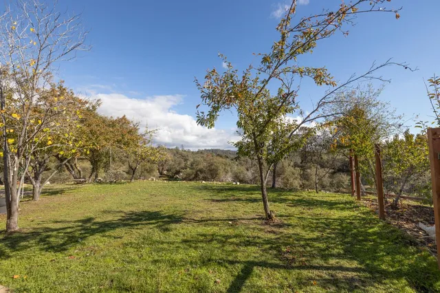 an aerial view of residential house with space and trees