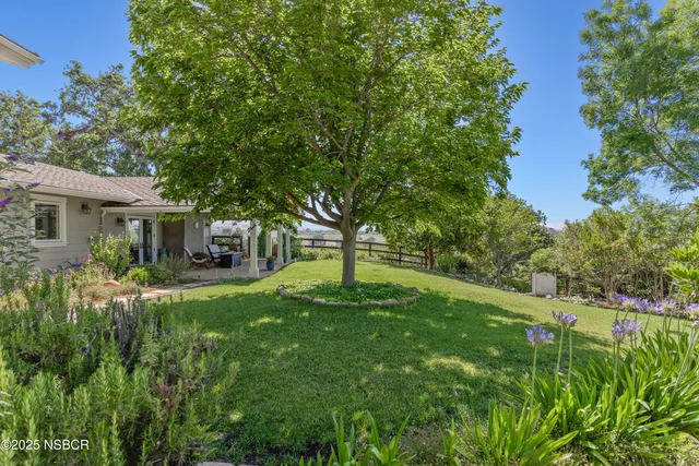 a view of a terrace with a bench