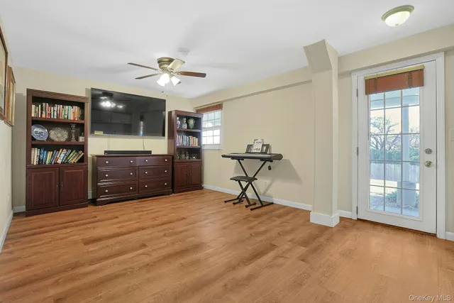 a view of a building with a swimming pool