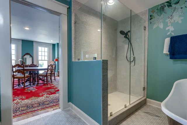 a view of a bathroom and bathroom