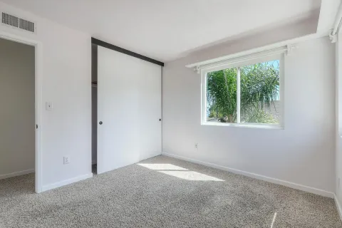 an empty room with a window