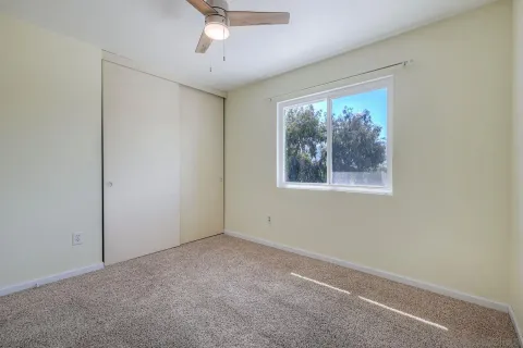 an empty room with a window