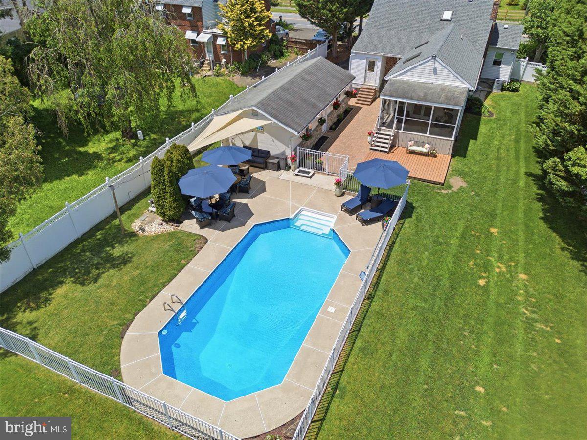 3025 Pine Road Huntingdon Valley, PA 19006 - Photo 38 of 53 Aeriel View - Rear Yard & Pool