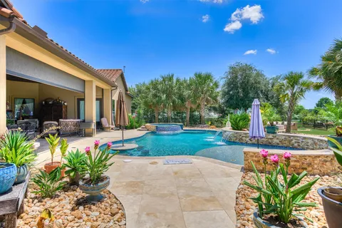 a view of a house with a patio