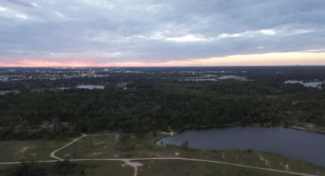 a view of city from balcony