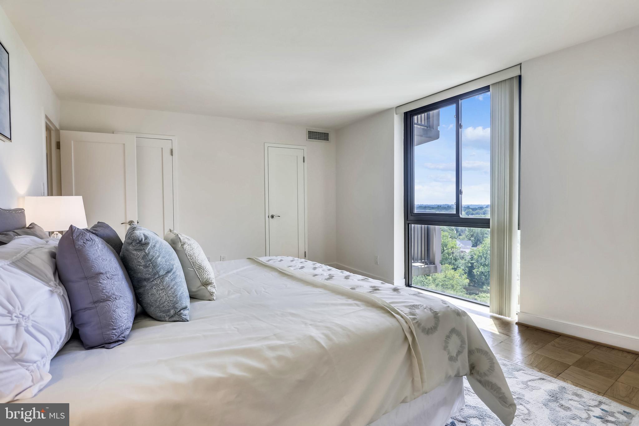 4620 North Park Avenue, Unit 1606E Chevy Chase, MD 20815 - Photo 34 of 73 Primary bedroom with gorgeous view