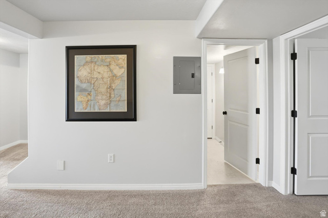 14820 175 East Draper, UT 84020 - Photo 26 of 39 Hall featuring light colored carpet and electric panel