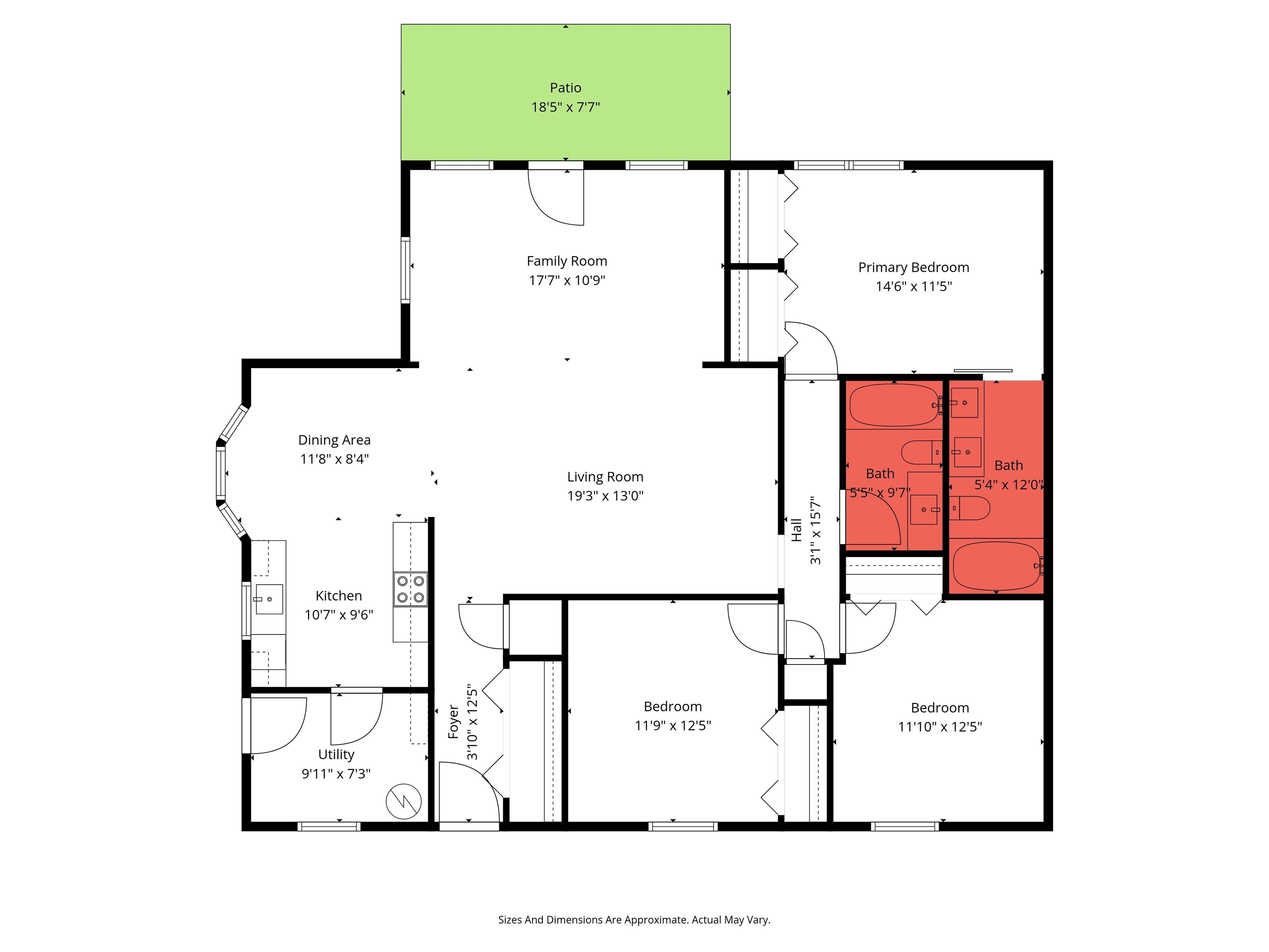 3041 Pretty Branch Drive East Mobile, AL 36618 - Photo 20 of 20 View of floor plan / room layout