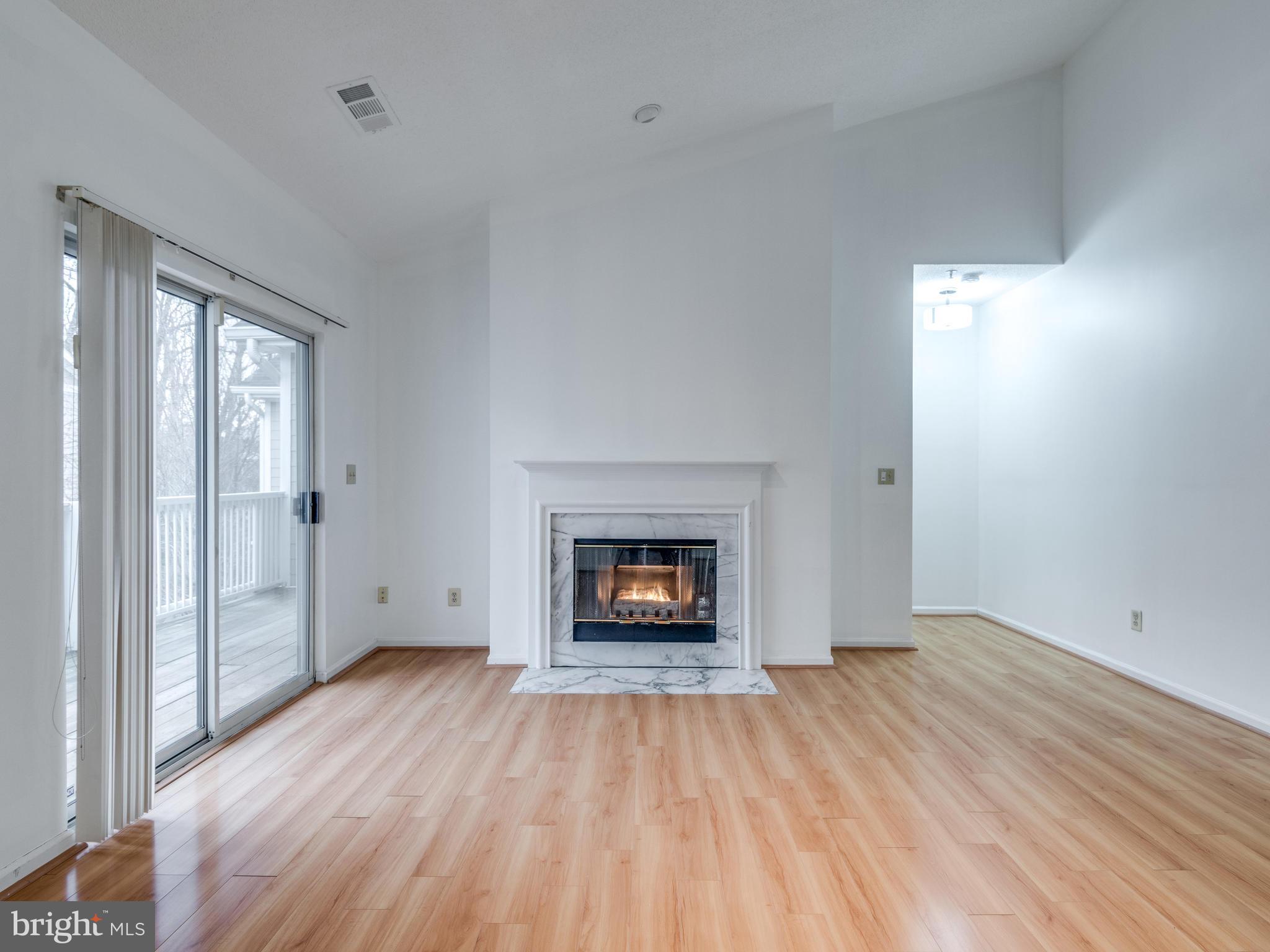 1701 Lake Shore Crest Drive, Unit 34 Reston, VA 20190 - Photo 4 of 28 wooden floor fireplace and natural light in room