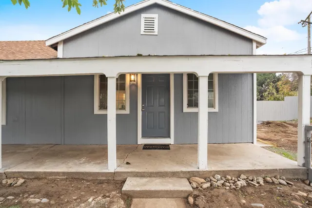 a front view of a house