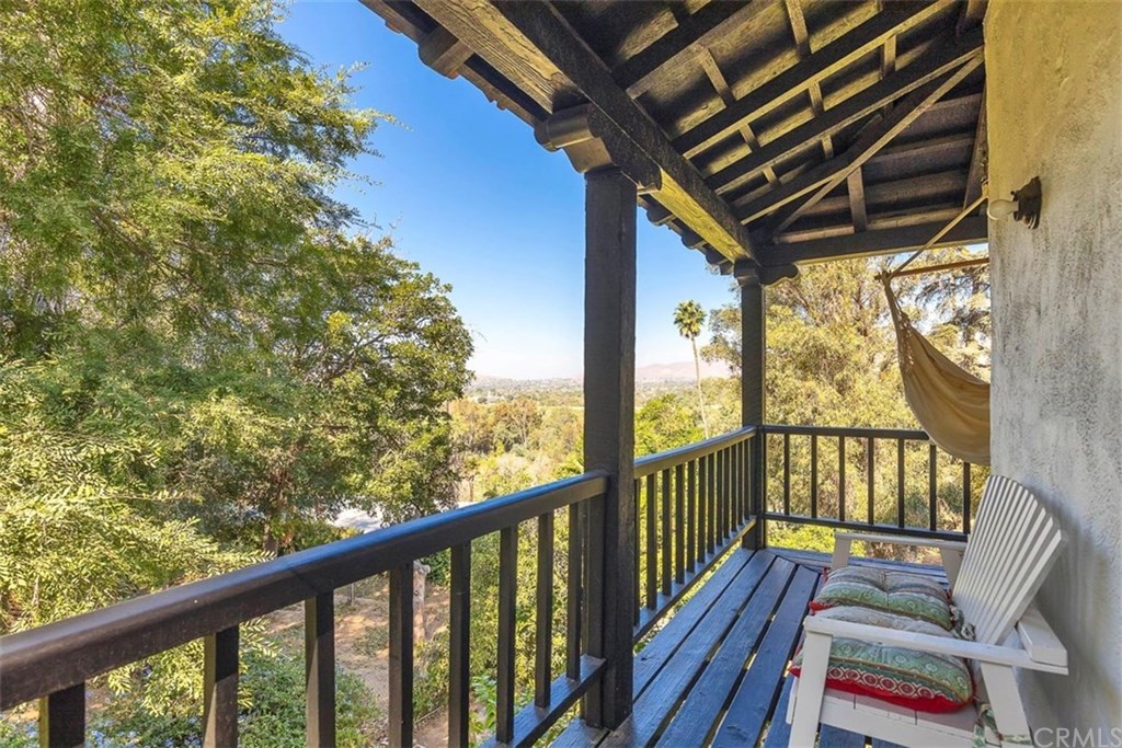 4670 Ladera Lane Riverside, CA 92501 - Photo 47 of 63 Side 3-D (depth, breadth and height) balcony accessible from bedroom...Read, sip nectar or use the hammock!