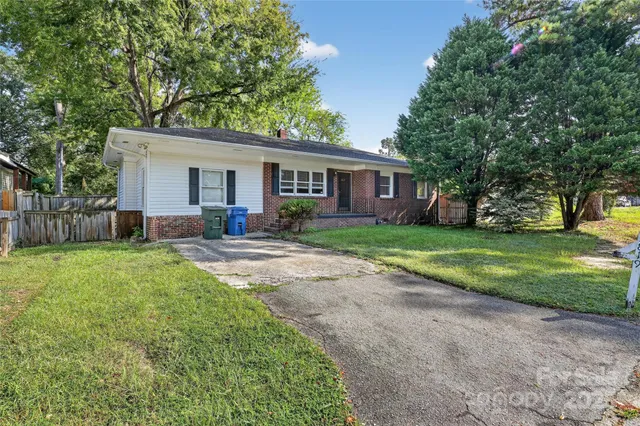 a house view with a garden space