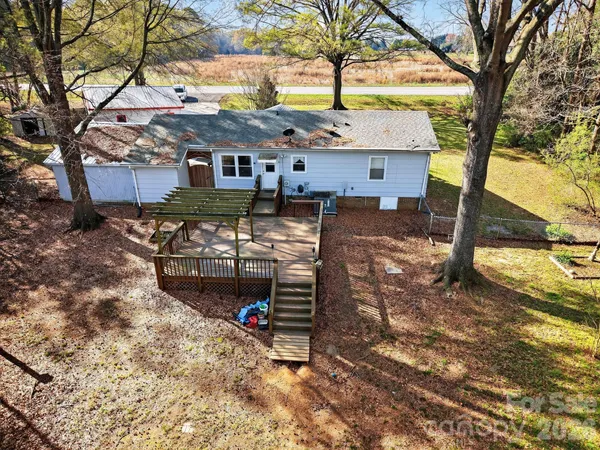 a view of a park with tree s
