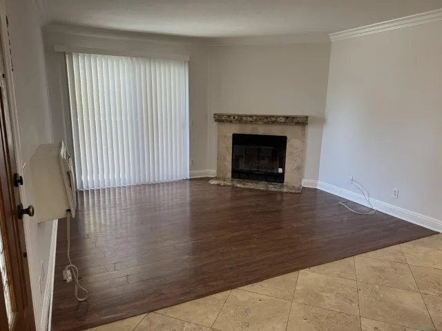 a view of a livingroom with a fireplace