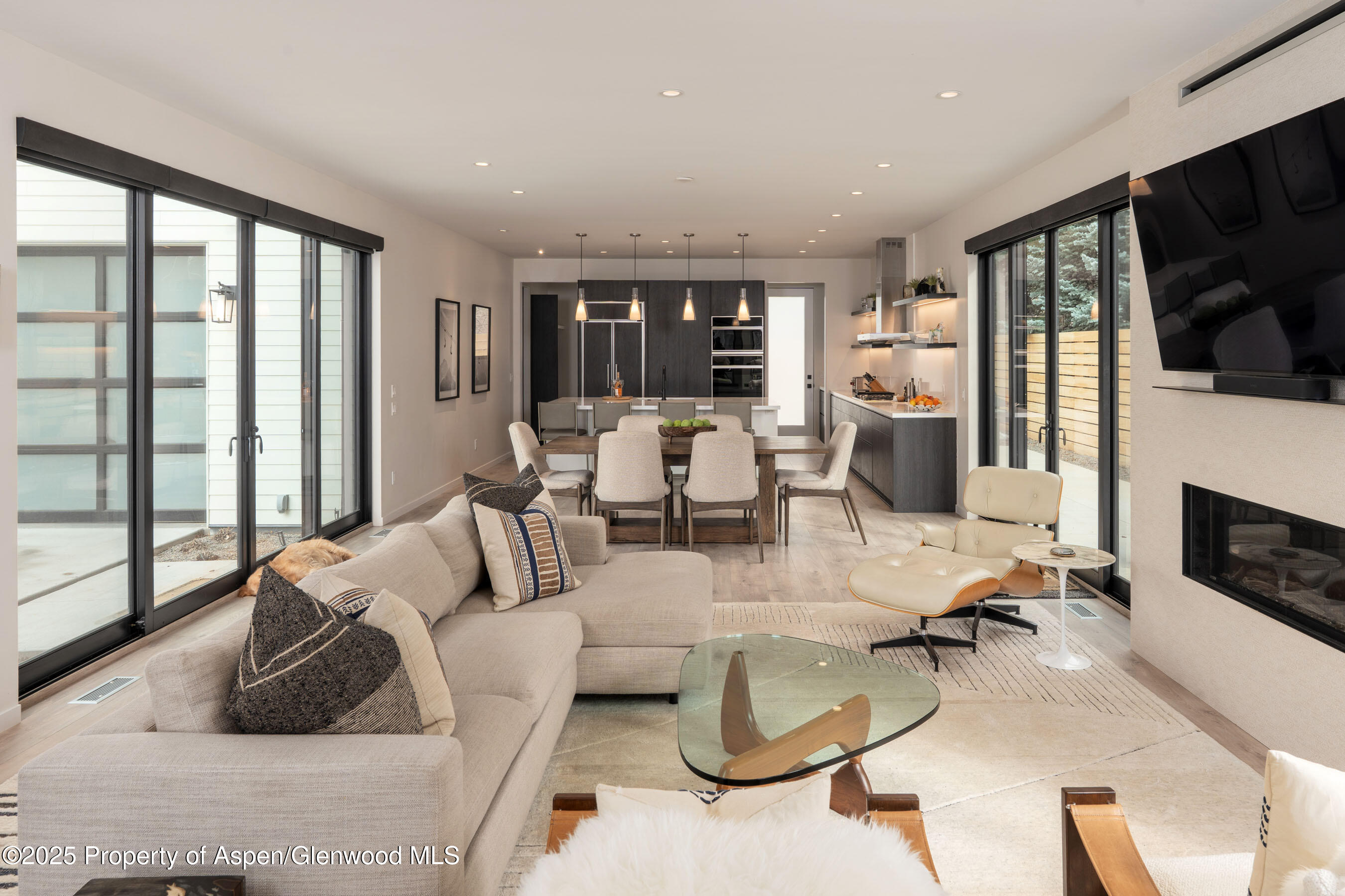 219 Juniper Court Basalt, CO 81621 - Photo 3 of 19 a living room with furniture fireplace and flat screen tv