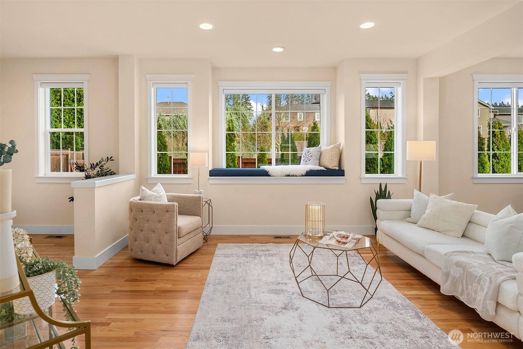 4106 167th Place Southeast Bothell, WA 98012 - Photo 11 of 35 a living room with furniture and a large window