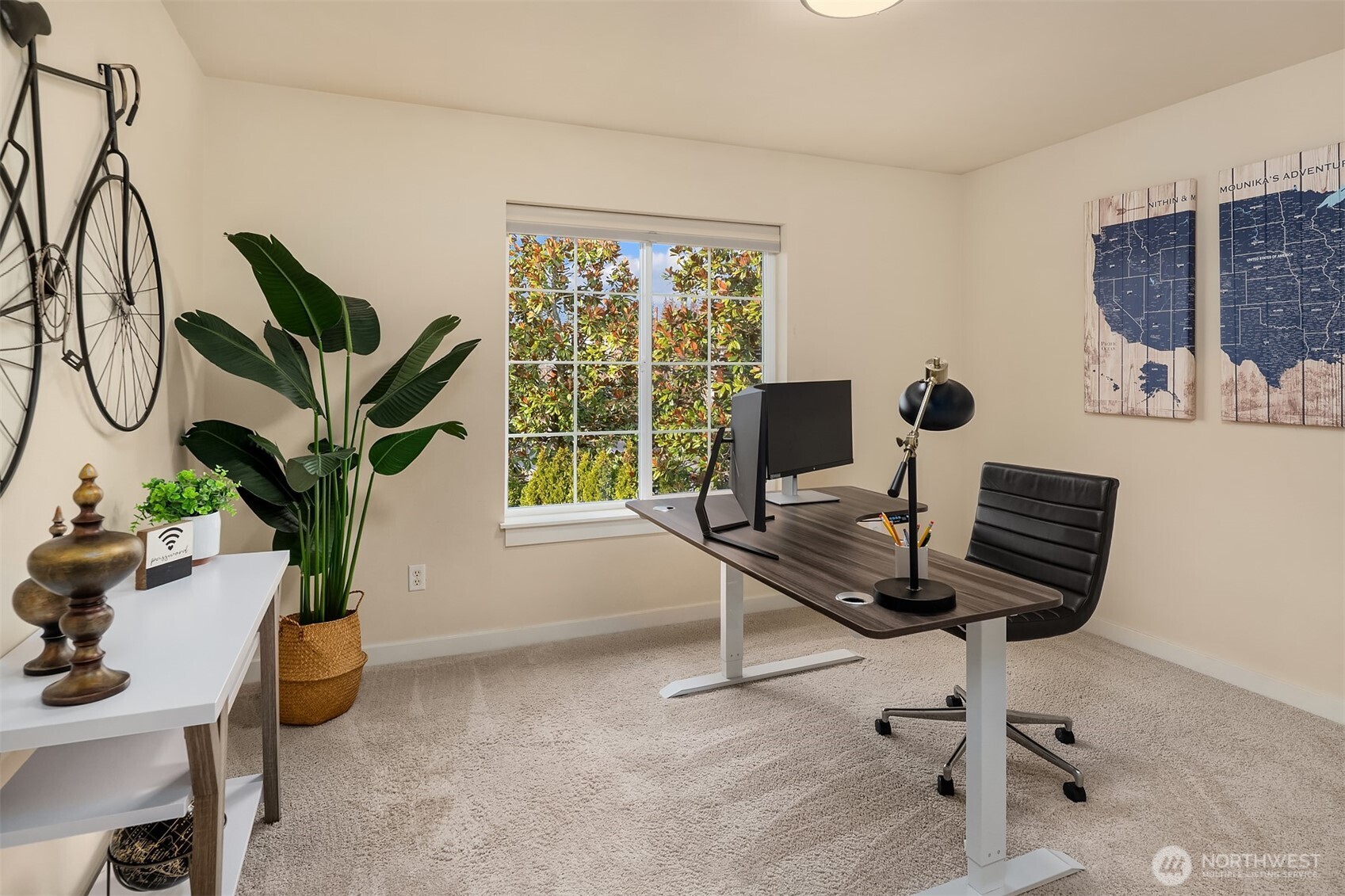 4106 167th Place Southeast Bothell, WA 98012 - Photo 32 of 35 a living room with furniture plant and a large window