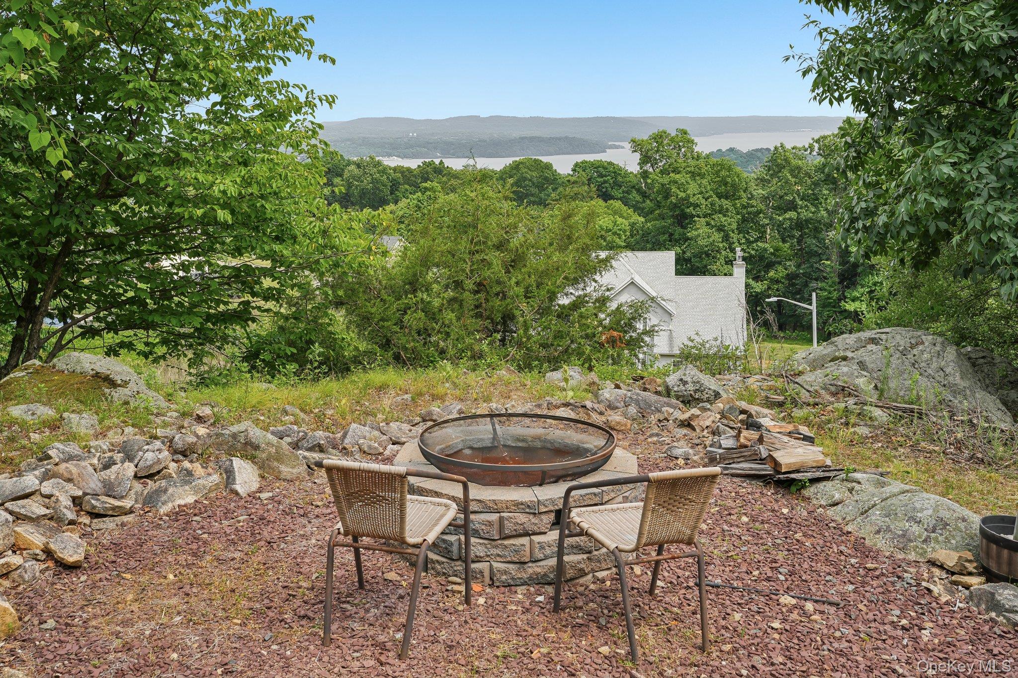 29 Dunderberg Road Tomkins Cove, NY 10986 - Photo 36 of 43 Firepit with beautiful views of the Hudson River
