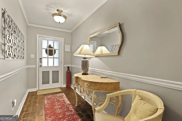 a living room with a couch and a table