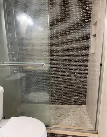 a bathroom with a toilet