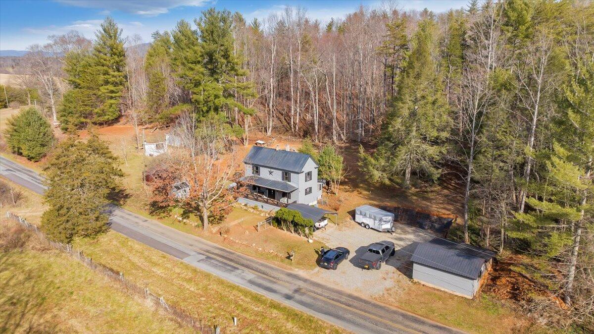 6702 Ferrum Mountain Road Callaway, VA 24067 - Photo 36 of 45 view of backyard with hardwood