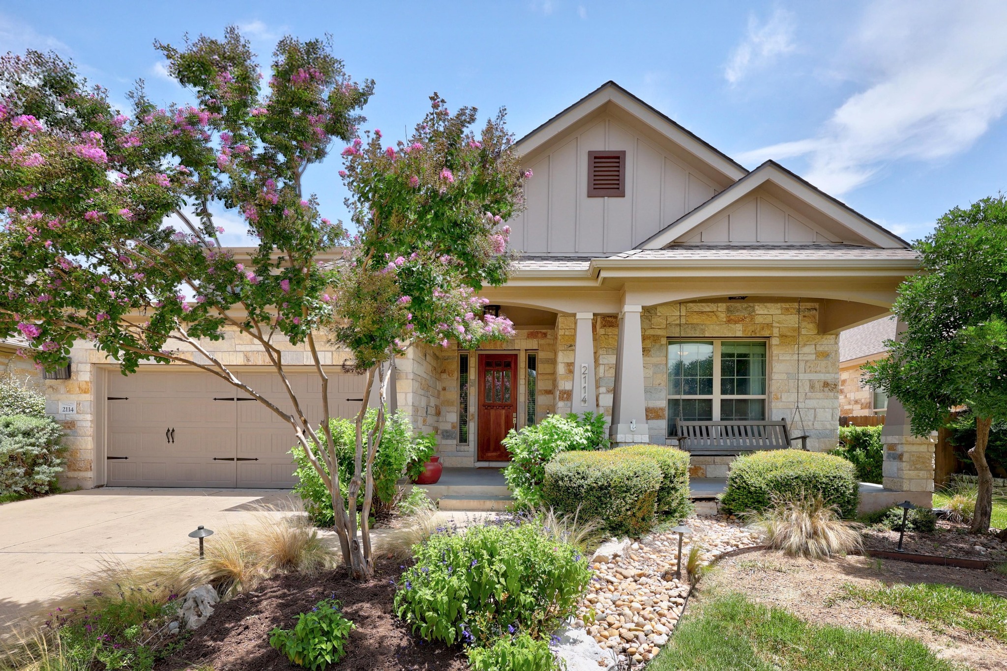 2114 Manada Trail Cedar Park, TX 78641 - Photo 17 of 36 a view of a house with a small yard and plants