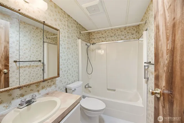 a room with a washer and dryer