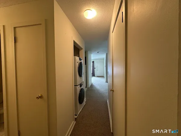 a view of hallway with a hallway