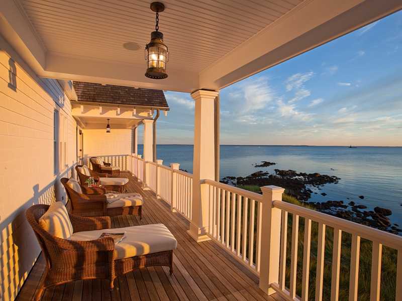 18 Rocky Point Road Rowayton, CT 06853 - Photo 13 of 24 a view of a balcony with chairs